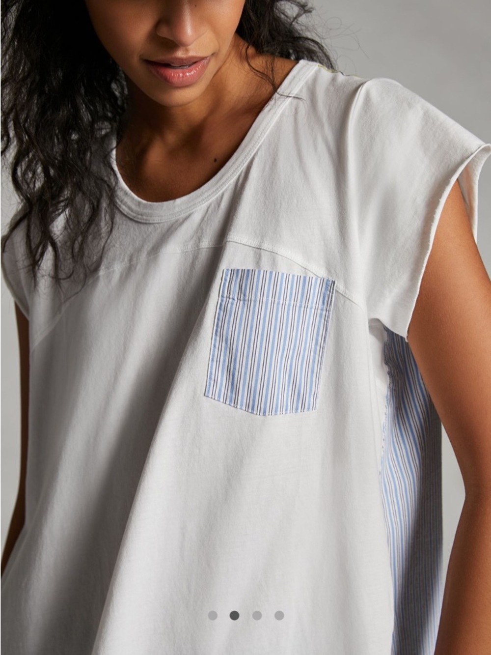 MAEVE Anthropologie Darcy Tunic Tee Striped Coastal Preppy Relaxed Size S - Picture 3 of 10